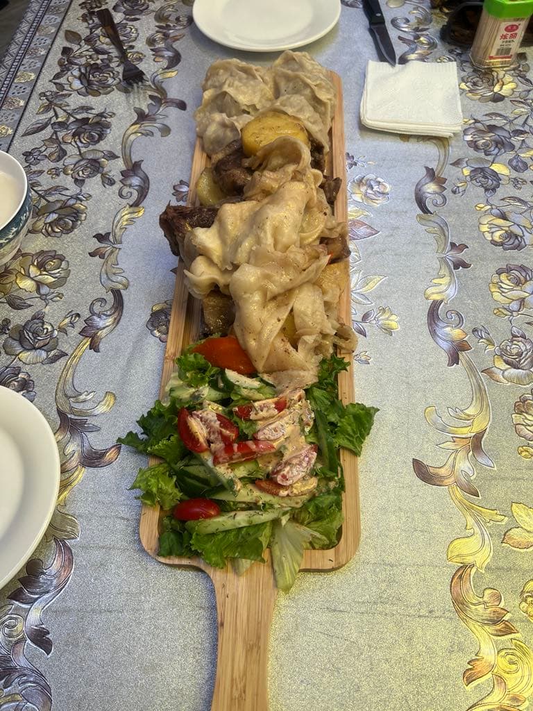 Mongolian traditional meal Khorkhog